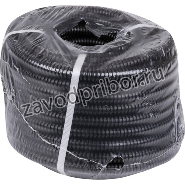 Труба гофрированная ПНД d 16 с зондом (25 м) легкая черная TDM