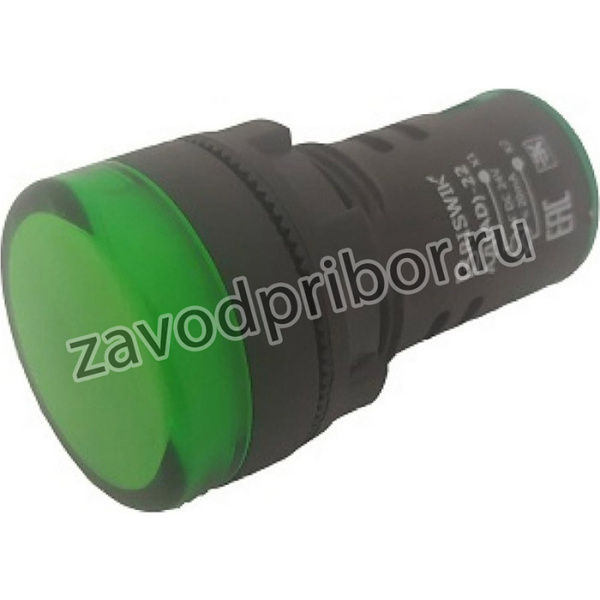 22AC/DC220V3.BR, Индикатор светодиодный АД-22 зеленый 220В AC/DC IP65