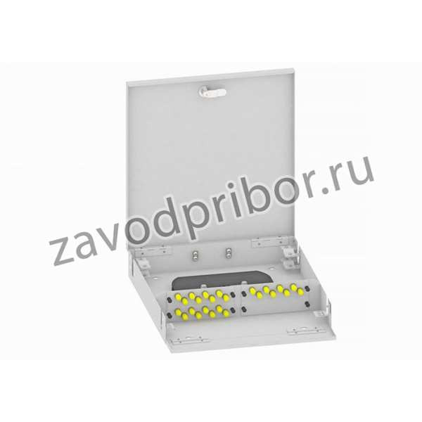 Оптический кросс настенный, многомодовый укомплектованный КРН-Top-24ST/U-OM2-GY