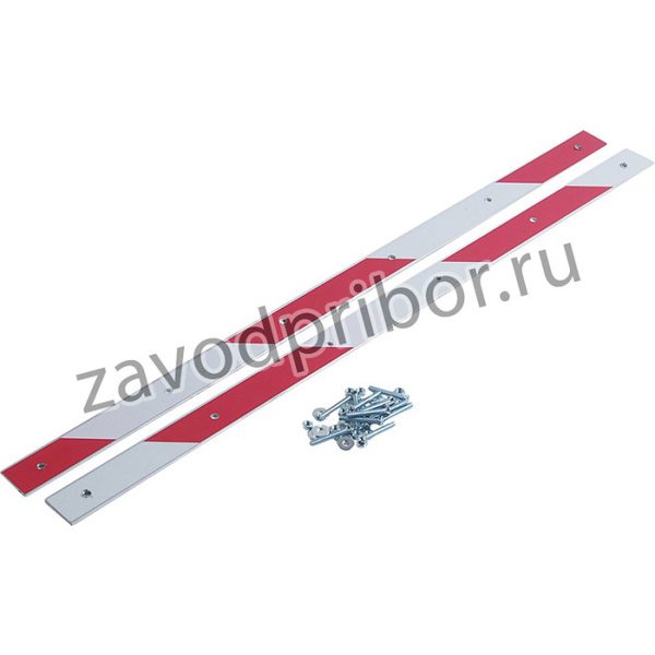 9101S, Крепление брызговика заднего комп. светоотражающий 580х20х0.2мм (планки,винты, шайбы,гайки) ПТ