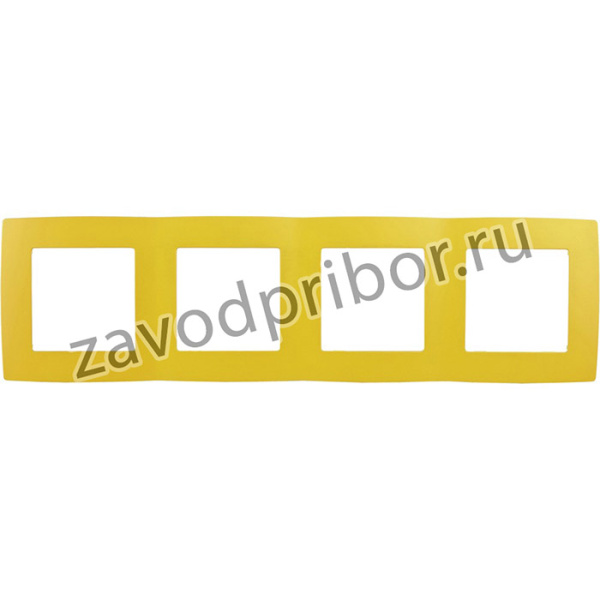 12-5004-21 ЭРА Рамка на 4 поста, Эра12, жёлтый Б0019413