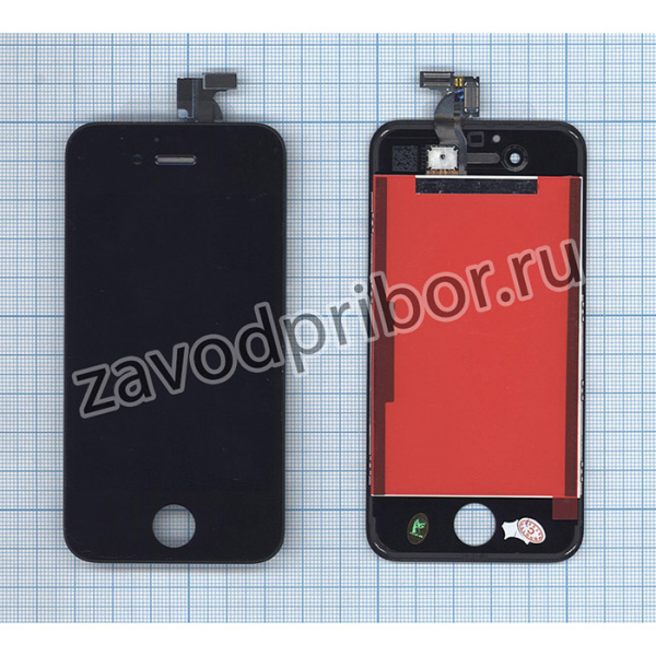 Дисплей (экран) в сборе с тачскрином для Apple iPhone 4S full черный AAA+