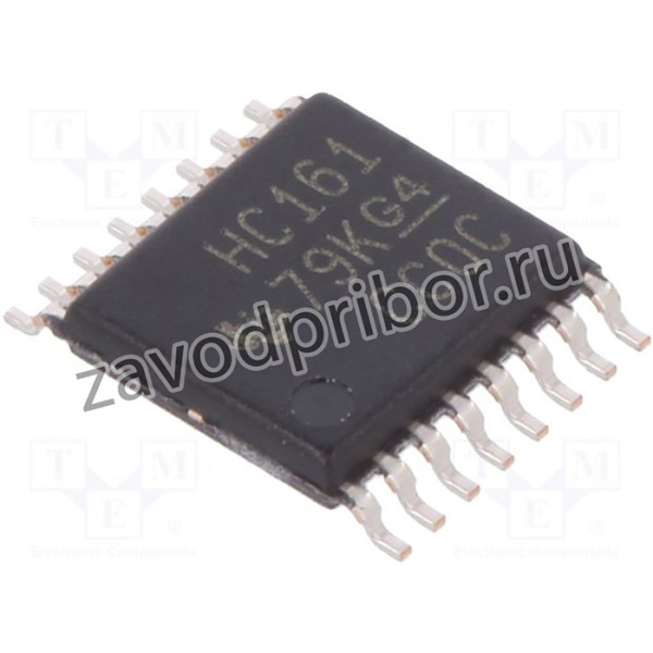 SN74HC161PW, IC: цифровая; 4bit,двоичный счетчик,синхронная; SMD; TSSOP16; HC