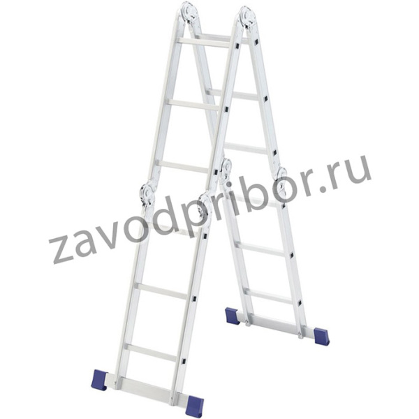 97881, Лестница шарнирная алюминиевая, 4х3, Россия// Сибртех