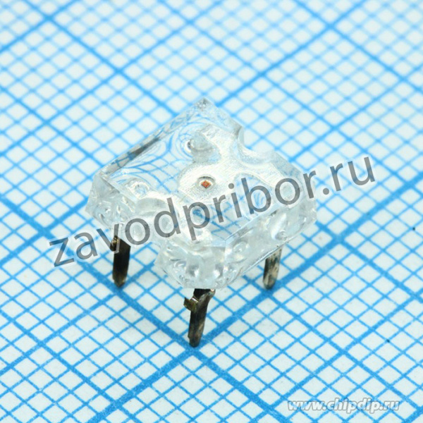 FYLF-1140UY1C, 7.62x7.62x2.5мм, Жёлтый, прозрачный, 350mcd 110°