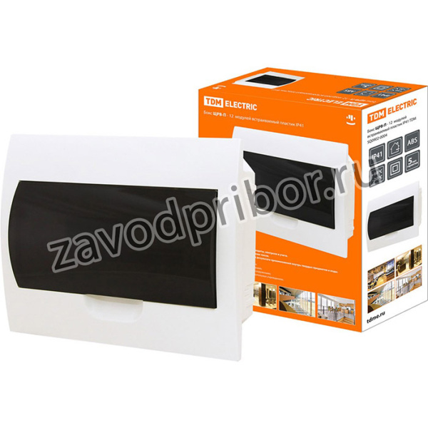 Бокс ЩРВ-П-12модулей встраиваемый пластик IP41 TDM