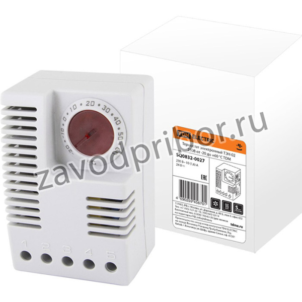 Термостат электронный ТЭН-02 230В от -20 до +60°C TDM