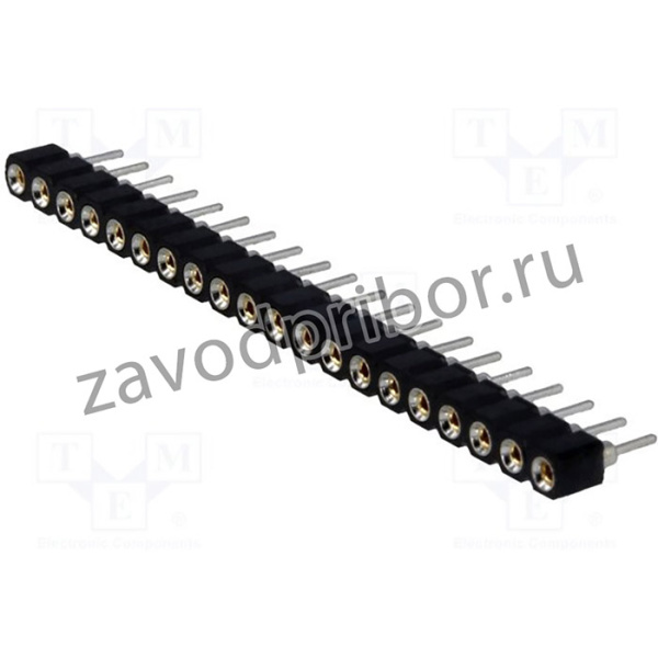 SCSL-20 (SIP-20) (DS1002-01-1x20V13-JK), панель однорядная цанговая шаг 2.54