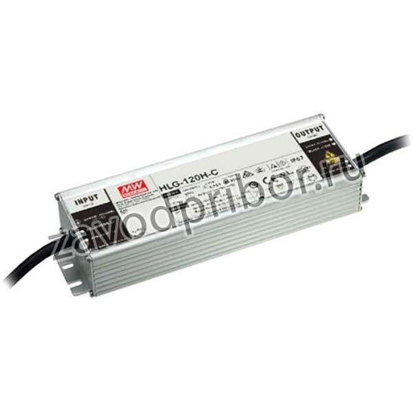 HLG-120H-C1400B, AC/DC LED, 151.2Вт, IP67, 54…108В/1400мА, блок питания для светодиодного освещения