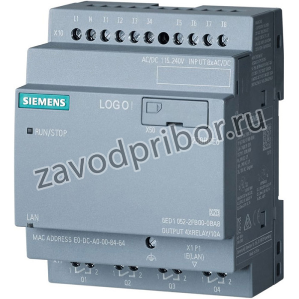 Микроконтроллер LOGO! 230RCEO, 115В-230В, 8DI 4DO, БЕЗ дисплея 6ED10522FB080BA1