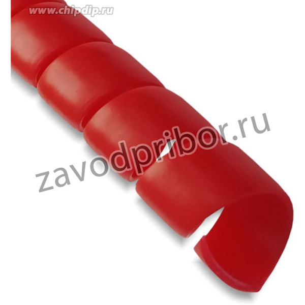 SG-20-F13 - спиральная пластиковая защита, полипропилен, размер 20, плоская поверхность, цвет красный, длина 1 м