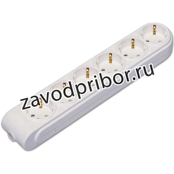 Колодка удлинителя 6-м с заземл. защ. шторки Makel N6210000