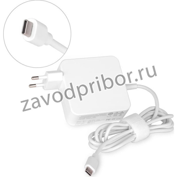 Блок питания 65W кабель Type-C, Power Delivery, Quick Charge 3.0 в розетку, белый TOP-UC65W