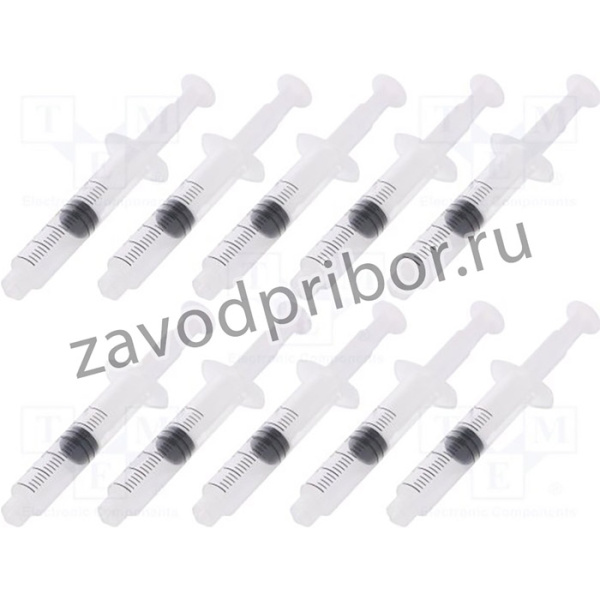 FIS-5CC-10PK, Шприц, 5мл, прозрачный, Luer Lock, Мат-л: полипропилен