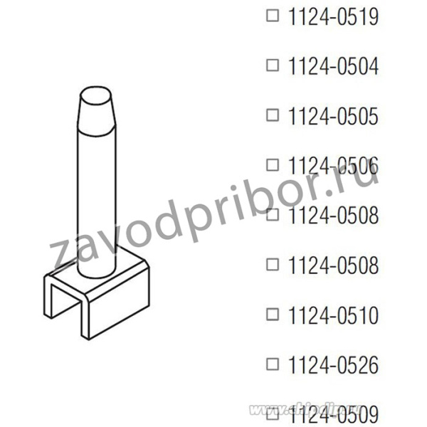 1124-0504, Картридж-наконечник для TD-100, демонтаж SOIC 14/16, 5.2х10.5мм