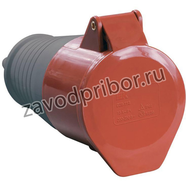 Розетка кабельная 16А 380В 3P+PЕ ССИ-214 IP44 IEK PSR22-016-4