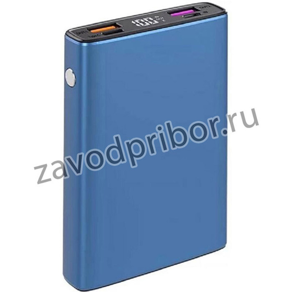 Внешний аккумулятор TFN Steel Mini LCD PD, 10000mAh, синий (TFN-PB-274-BL)