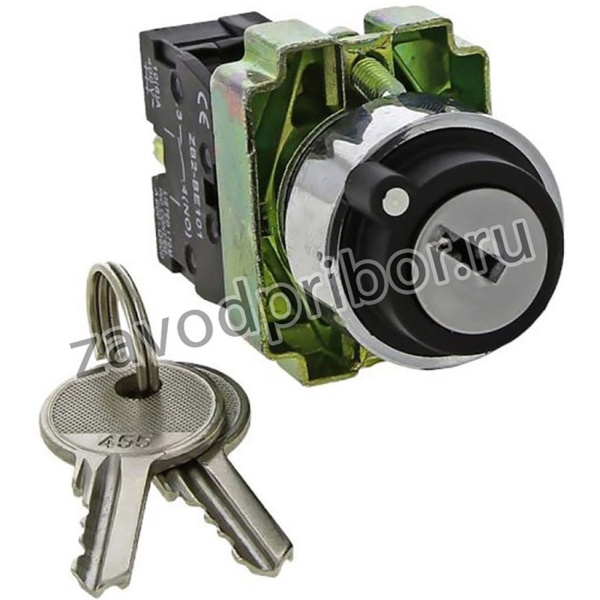 Переключатель BG73 3 полюса с замком возвратный 2NO xb2-bg73