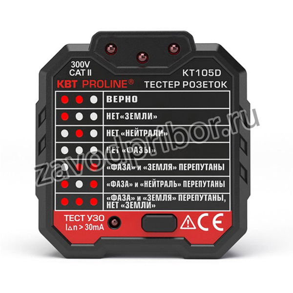 KT 105D "PROLINE" Тестер розеток и УЗО 79135