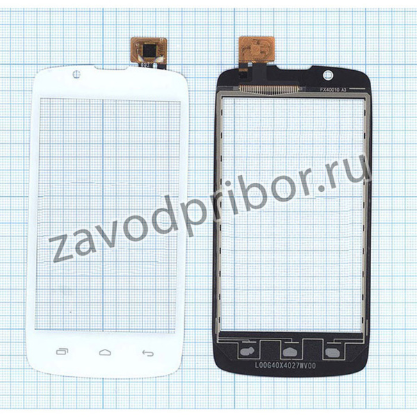 Сенсорное стекло (тачскрин) для Fly IQ4490 Era Nano 4 белое