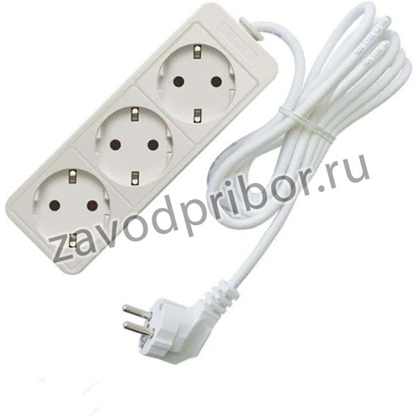 Удлинитель 3х5м с заземл. 10А IP20 2.2кВт ПВС Союз 481S-9305