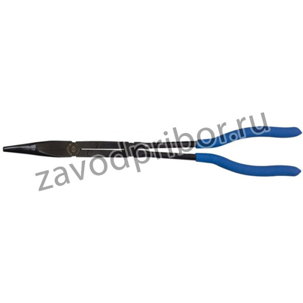 KING TONY Плоскогубцы тонконосые удлиненные, 340 мм, загнутые, двойной шарнир