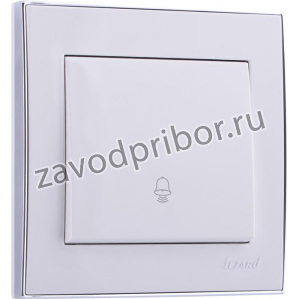 RAIN Кнопка звонка белый с бок. вст. хром 703-0225-103