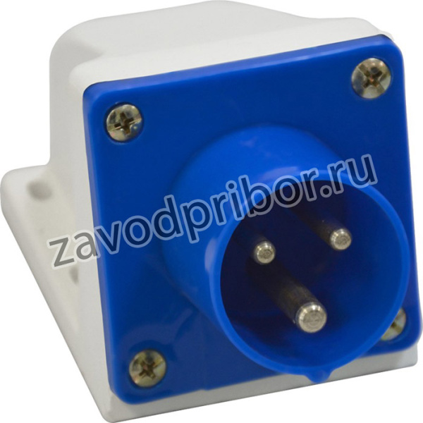 Вилка 513 16А 6h 220AC 2P+PE IP44 для монтажа на поверхность КЭАЗ 241213