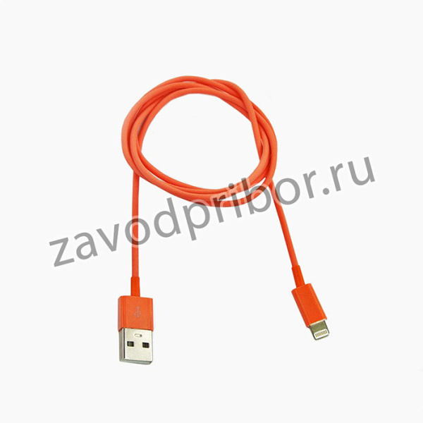 USB lightning Cable для Apple iPhone 5, iPad Mini, iPad оранжевый, коробка