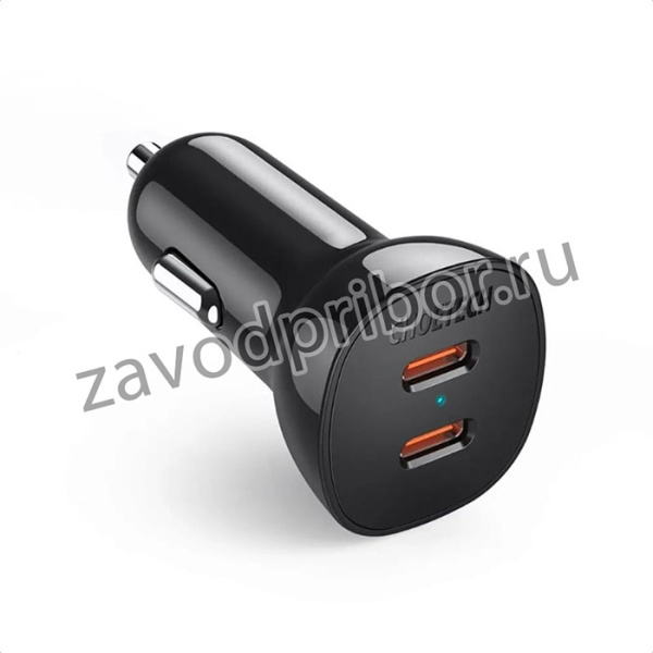 Автомобильное зарядное устройство 40 Вт Dual USB C TC0008-V2-BK