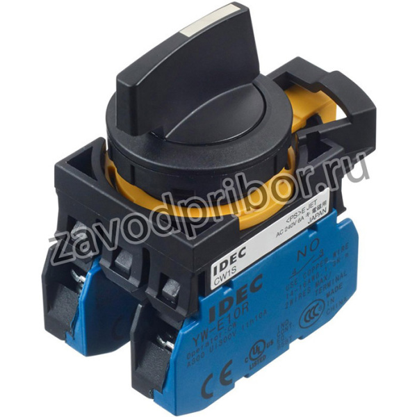 CW1S-3LE20, Поворотный переключатель, 3 Позиции, 2-полюсный, 45 °, 10 А, 240 В, CW