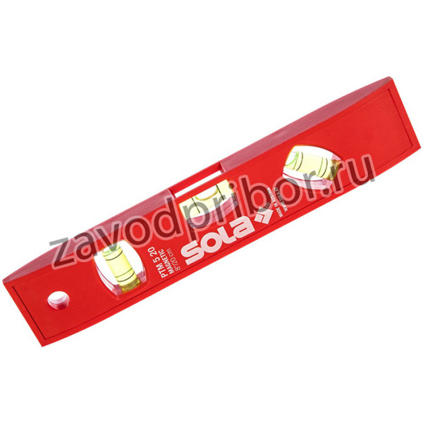 Уровень пластиковый магнитный PTМ 5, L=20 см, 3 глазка 01430601