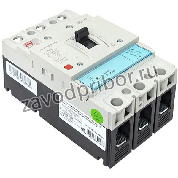 Выключатель автоматический 50А 80кА AV POWER-1/3 TR AVERES EKF mccb-13-50H-TR-av