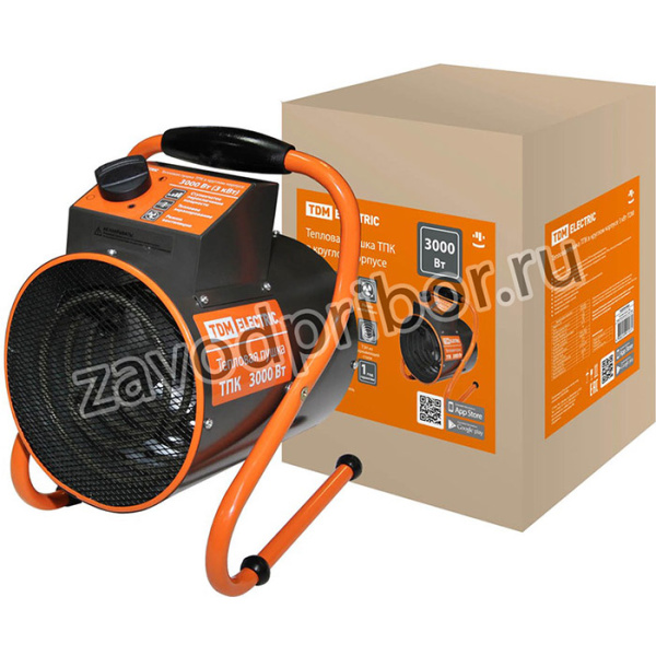 Тепловая пушка ТПК в круглом корпусе 3 кВт TDM