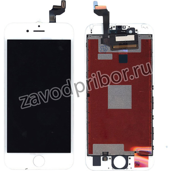 Дисплей (экран) в сборе с тачскрином для iPhone 6S белый (Hancai)