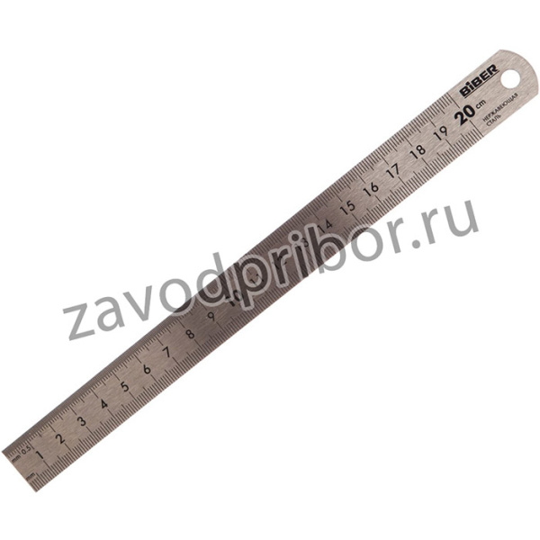 Линейка 200мм нерж сталь двухсторонняя шкала 40161 тов-172035