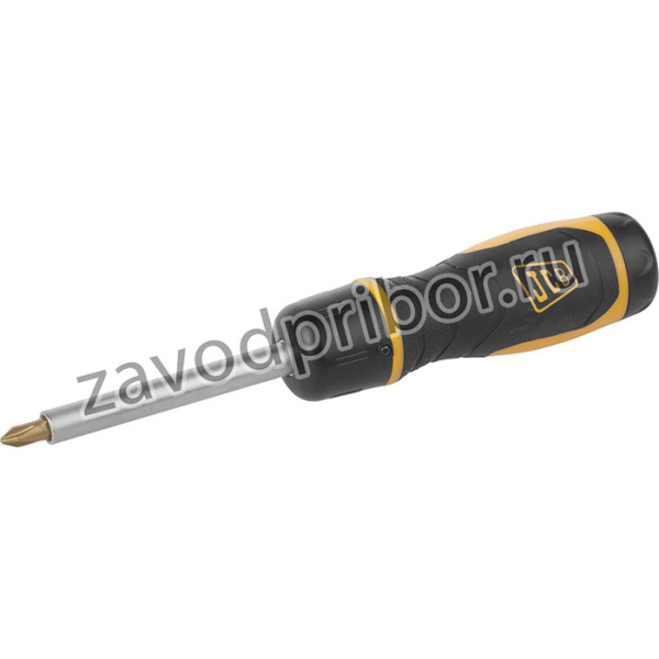 Набор JCB: Отвертка реверсивная, с битами из хромомолибденовой стали, 7 предм.: SL 5, 6мм; PH№ 1, 2; PZ№ 1, 2