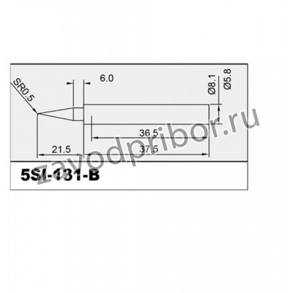 5SI-131-B Pro'sKit Жало сменное (конус 0.5 мм)