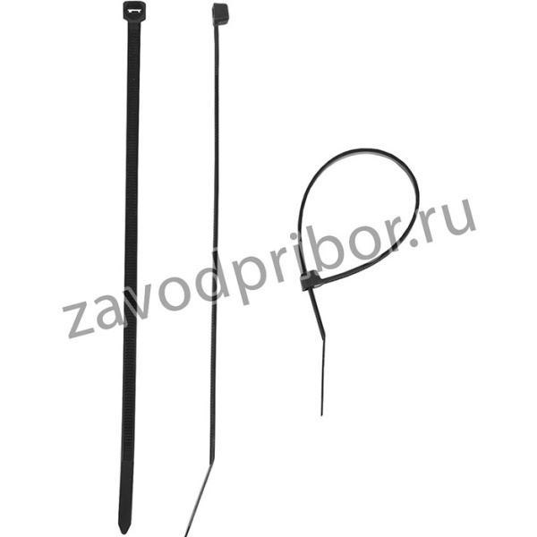 Кабельные стяжки черные КС-Ч1, 2.5 x 100 мм, 100 шт, нейлоновые, ЗУБР Профессионал