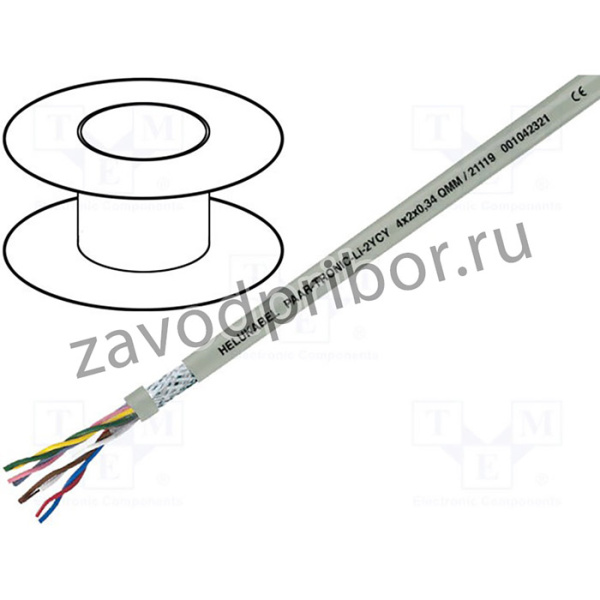 LI-2YCY4X2X0.22, Провод, PAAR-TRONIC-Li-2YCY, 4x2x0,22мм2, экранированный, PE