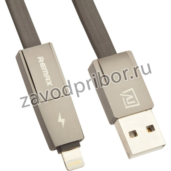 USB кабель REMAX Strive 2 in 1 Cable RC-042t для Apple 8 pin, Micro USB черный