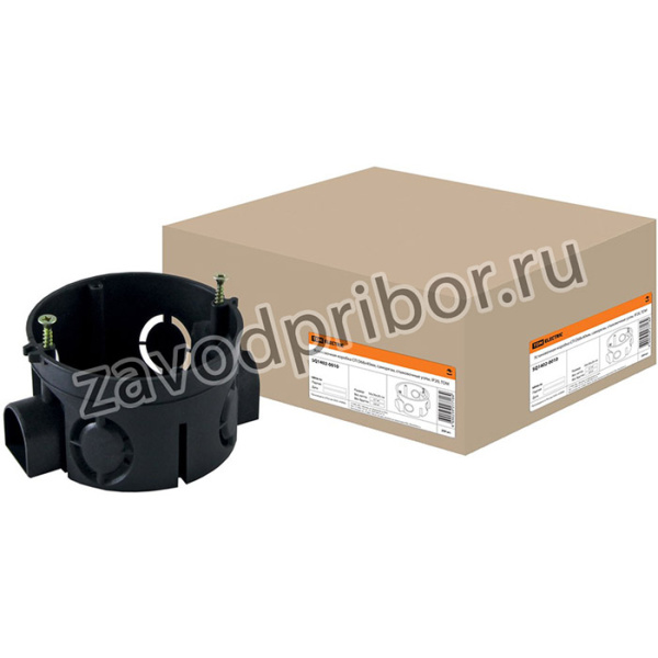 Установочная коробка СП D68х40мм, саморезы, стыковочные узлы, IP20, TDM