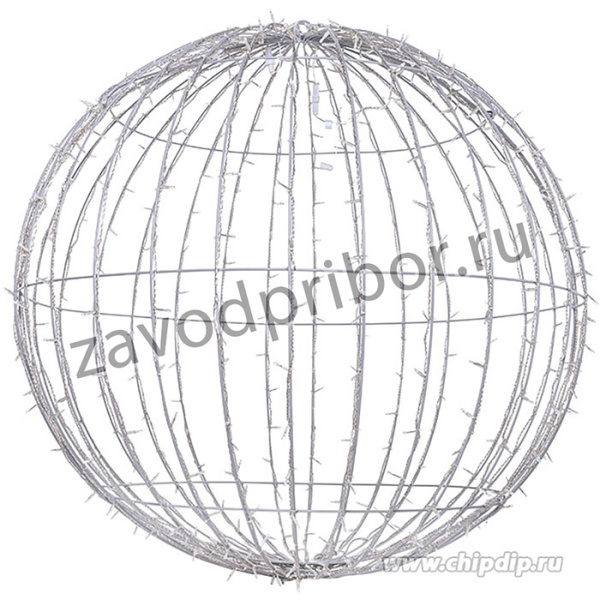 501-625, Шар светодиодный 230V, диаметр 120 см, 600 светодиодов, цвет белый