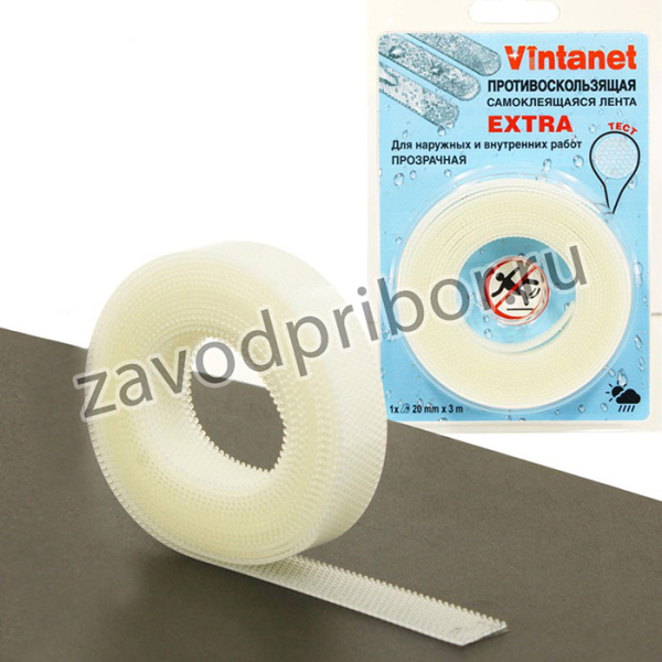 Лента Vintanet противоскользящая, прозрачная Extra, 20мм х 3м