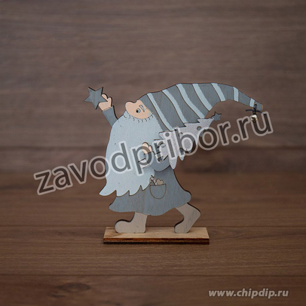 504-004, Деревянная фигурка Гномик 17х4х15 см