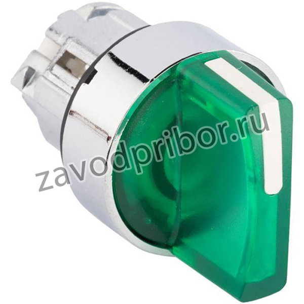 Механизм переключателя исполнительный ХB4 зел. на 2 положения с фиксацией с подсветкой с короткой ручкой PROxima EKF XB4BD2FL-G