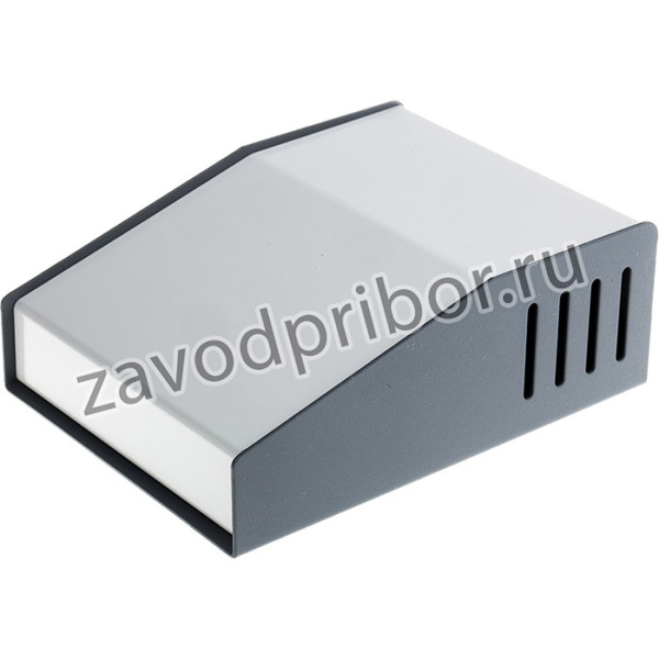515-0910, 515 Series Grey Aluminium, Steel Desktop Enclosure, Sloped Front, 159 x 117 x 58mm