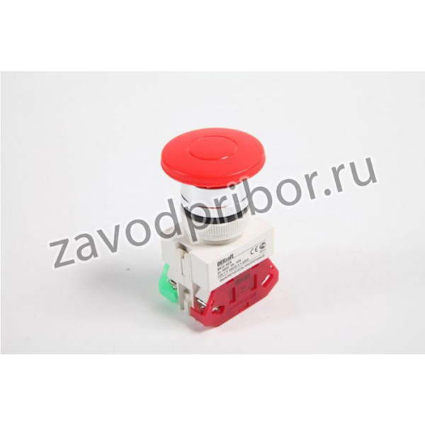 25038DEK, Выключатель кнопочный DEKraft 25038DEK грибок с фикс. AE 22 мм 1НО+1НЗ Цвет:КРАСНЫЙ 220В ВK-22