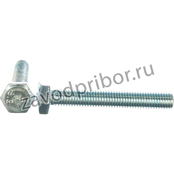 Болт DIN933 с шестигранной головкой оцинк. М10x70 15 шт - коробка с ок. Tech-K 126521