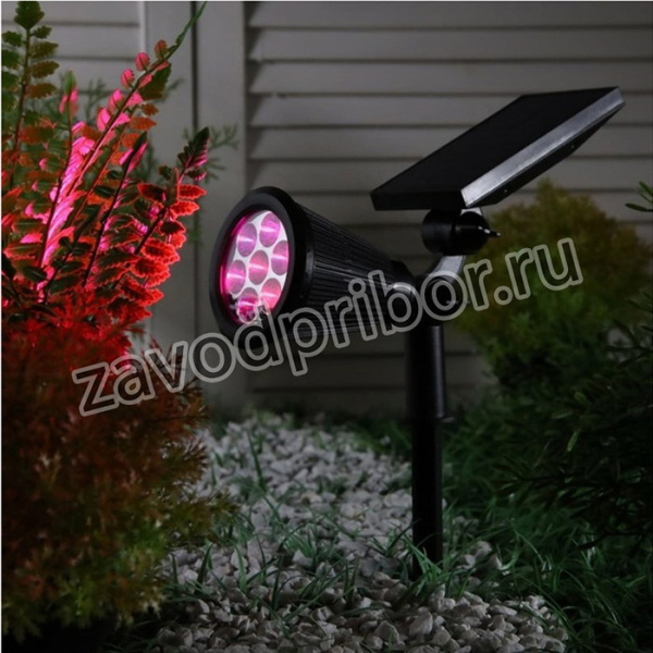 Светильник грунтовый светодиодный на солнечной батарее 5 Вт, 7 LED, IP65, RGB 7135953